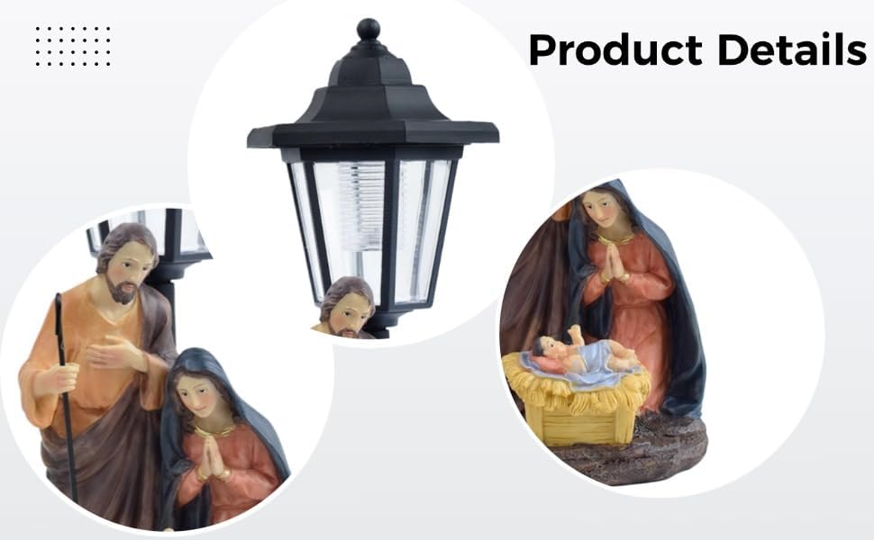 Nativity Garden Statue ✨⛪ | Outdoor Praying Figurine Decor 🌿🌙