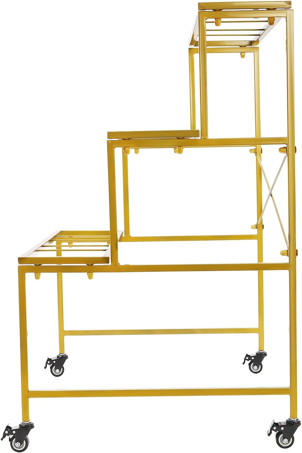 3-Tier Rolling Display Cart 🌿✨ | Heavy-Duty Storage Organizer 🛒 | Multi-Use Utility Rack