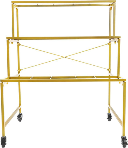 3-Tier Rolling Display Cart 🌿✨ | Heavy-Duty Storage Organizer 🛒 | Multi-Use Utility Rack