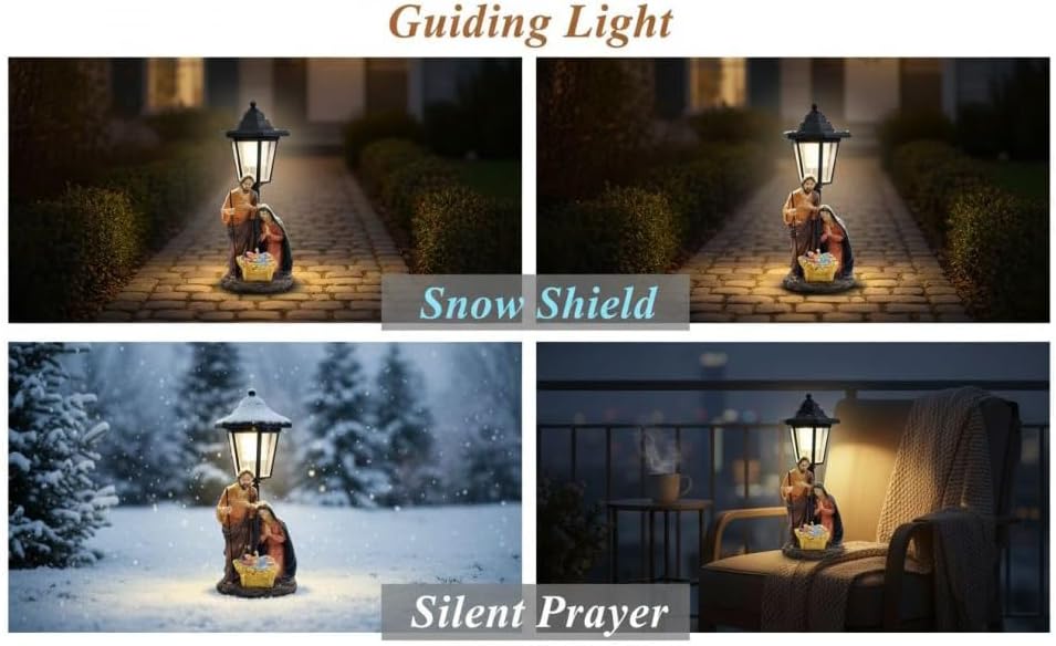 Nativity Garden Statue ✨⛪ | Outdoor Praying Figurine Decor 🌿🌙