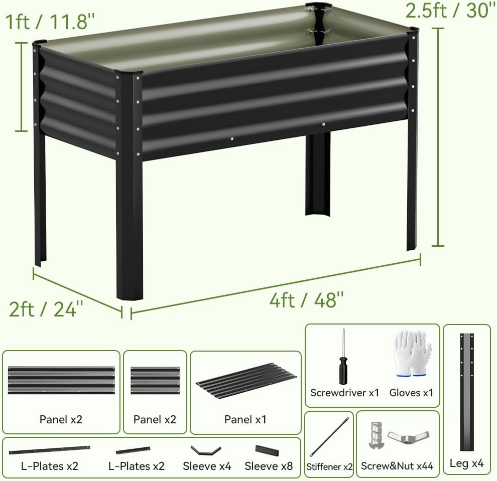 Metal Raised Garden Bed 🌱✨ | Galvanized Planter Box 🪴🏡