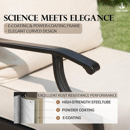 Outdoor Patio Furniture Set ☀️ All-Weather Cushioned Sofa 🌿 Garden Lounge Seating