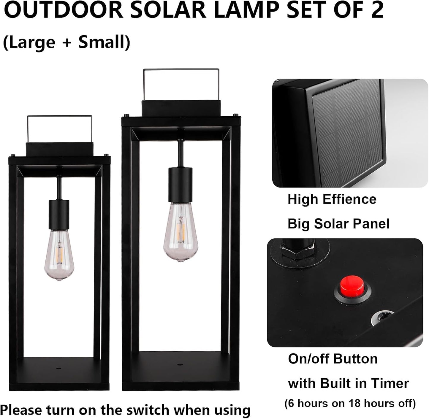 Solar Glow Lantern 🌙✨ Outdoor Waterproof Garden Light 🌿💡