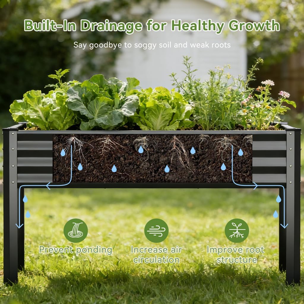 Metal Raised Garden Bed 🌱✨ | Galvanized Planter Box 🪴🏡