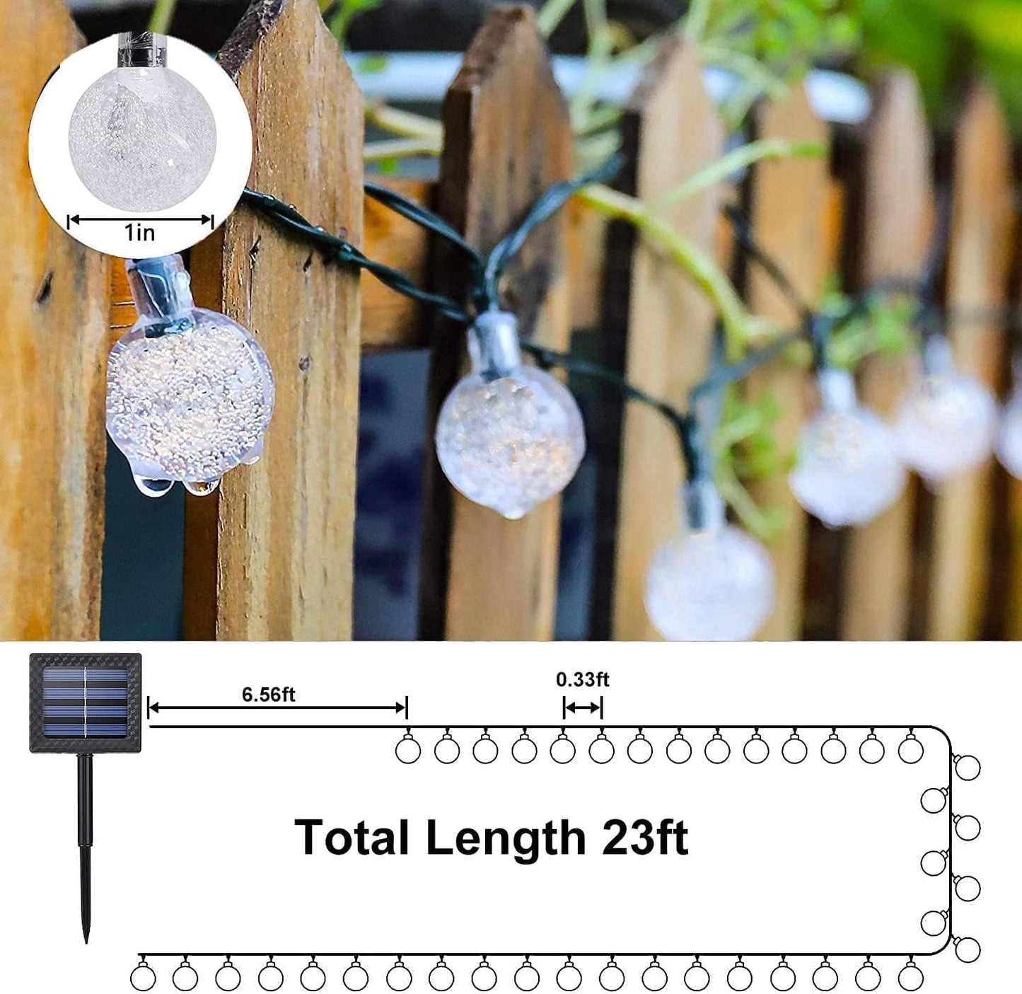 Crystal Garden Lights ✨💡 | Outdoor Waterproof Fairy Lanterns 🌙🌿