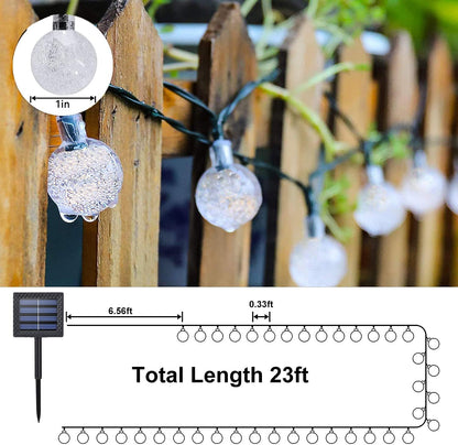 Crystal Garden Lights ✨💡 | Outdoor Waterproof Fairy Lanterns 🌙🌿