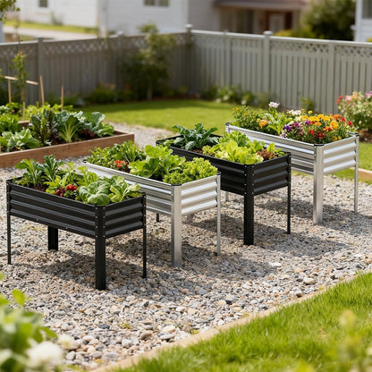 Metal Raised Garden Bed 🌱✨ | Galvanized Planter Box 🪴🏡