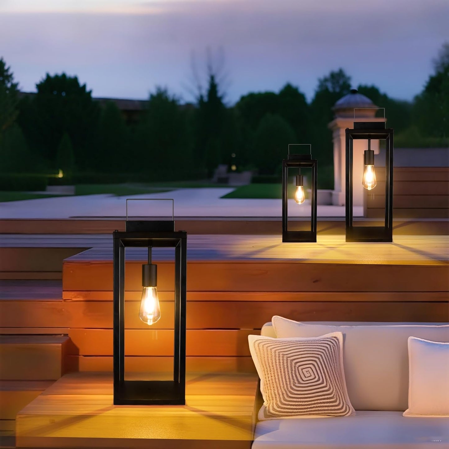 Solar Glow Lantern 🌙✨ Outdoor Waterproof Garden Light 🌿💡