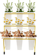 3-Tier Rolling Display Cart 🌿✨ | Heavy-Duty Storage Organizer 🛒 | Multi-Use Utility Rack