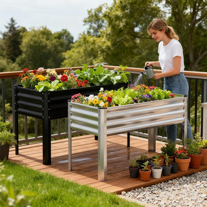Metal Raised Garden Bed 🌱✨ | Galvanized Planter Box 🪴🏡