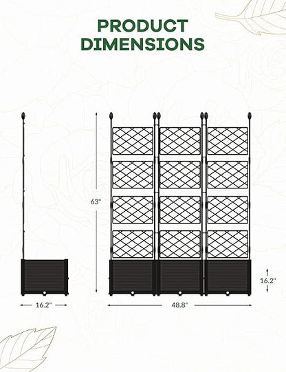 Raised Garden Bed 🌱✨ | Outdoor Planter Box with Trellis 🪴🏡