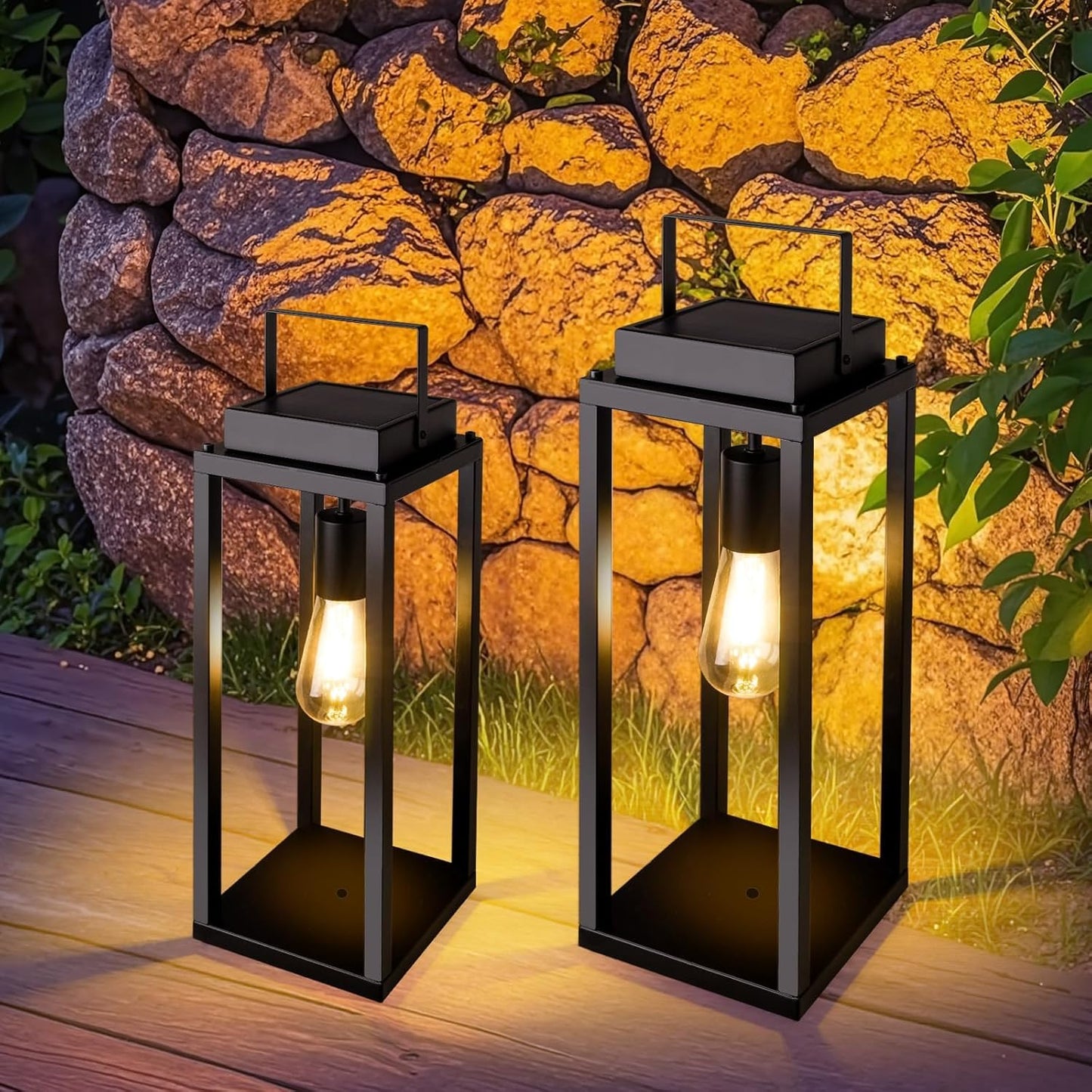 Solar Glow Lantern 🌙✨ Outdoor Waterproof Garden Light 🌿💡