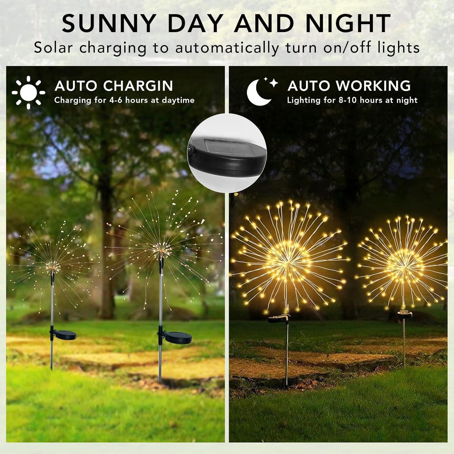 Firework Garden Lights 🎆✨ | Outdoor Twinkle LED Decor 💡🌙