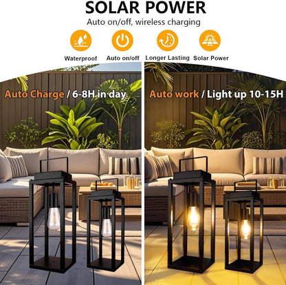 Solar Glow Lantern 🌙✨ Outdoor Waterproof Garden Light 🌿💡