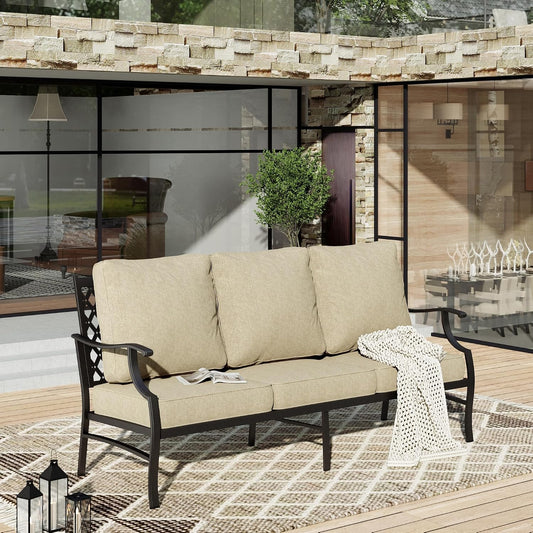 Outdoor Patio Furniture Set ☀️ All-Weather Cushioned Sofa 🌿 Garden Lounge Seating